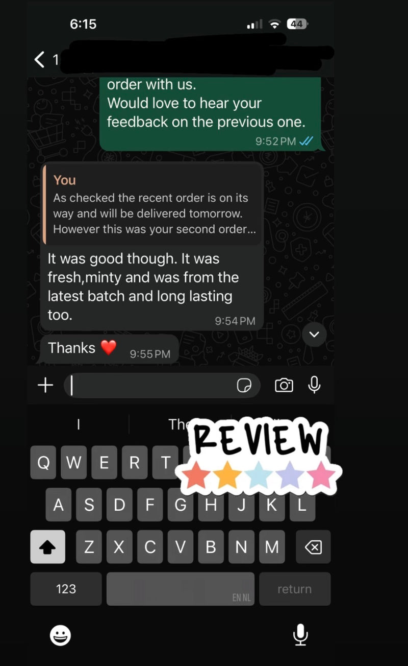 Customer review screenshot