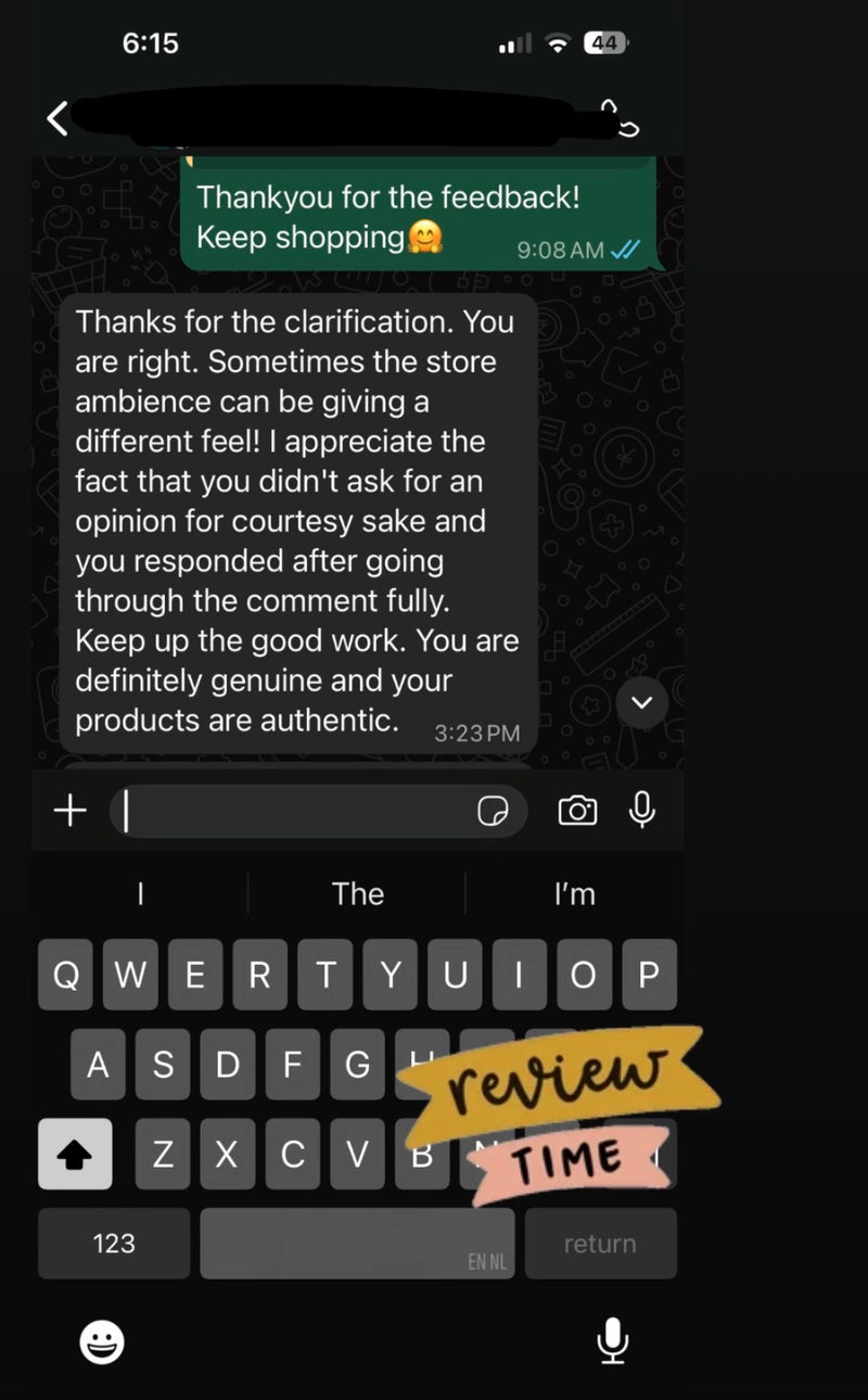 Customer review screenshot